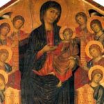 Cimabue: Madonna in Trono チマブーエ作「荘厳の聖母 マエスタ」 1279-1280年頃、第2室