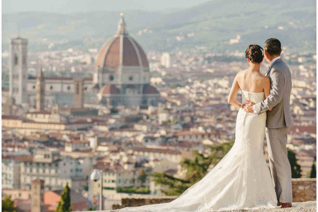 Firenze Piazzale Michelangelo Wedding Photo