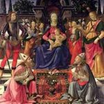 Ghirlandaio: Madonna in trono col Bambino e Santi ギルランダイオ作「玉座の聖母子と天使と聖人たち」 1484年、第10-14室
