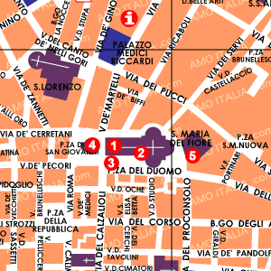 ドゥオモ周辺の美術館地図