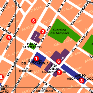 サンマルコ地区の美術館地図