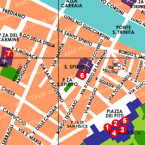 サント・スピリト地区の美術館地図
