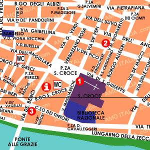サンタ・クローチェ周辺の美術館地図