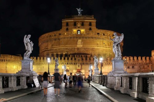 ローマの夜景 サンタンジェロ城